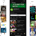 a sample of H&R Block's social media feeds
