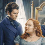 Scene with colin and penelope from Bridgerton season 3 on Netflix