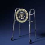 Cover of the Economist with a walker with a Presidential seal on it for the cover story, No Way to Run a Country