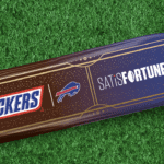 Snckers Satisfortunes NFL football team branded candy bar