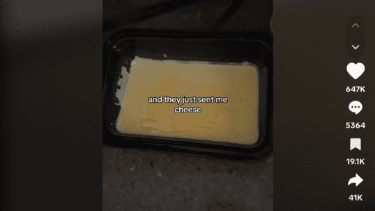 A TikTok shows California Pizza Kitchen just sending cheese for a mac and cheese dish resulting in a digital crisis for the brand.