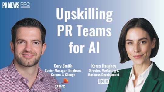 Upskilling PR Teams for AI session title slide