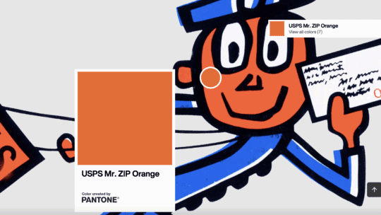 USPS and Pantone team up. Mr. Zip Orange