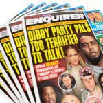 Sean Combs (Diddy, Puff Daddy, or P. Diddy) on the front cover of National Enquirer newspaper.