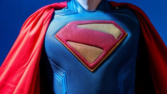 Life-size model of Superman's chest, a 2025 American superhero film based from DC Comics, display at the cinema to promote the movie