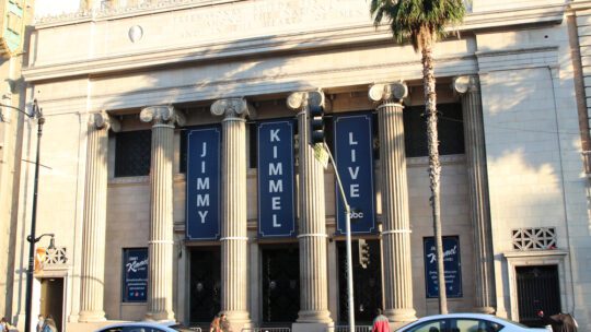 outside ABC's Jimmy Kimmel Live Studio in Hollywood, California