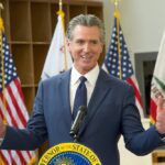 Turlock, CA - Jan 6, 2025: CA Governor Gavin Newsom speaking at a press conference regarding the California Jobs First project and previewing budget top lines for the upcoming fiscal year