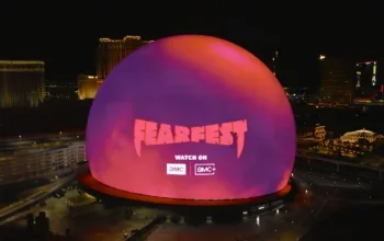 AMC Fearfest logo on the Las Vegas Sphere