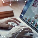 Business communication network concept of a press release optimized for AI