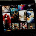 Watching Midjourney, Generative Artificial Intelligence Program, Created Images, on a Macbook