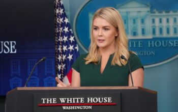Washington, D.C. USA - March 17, 2025 - White House Press Secretary Karoline Leavitt briefs the press on March 17, 2025.