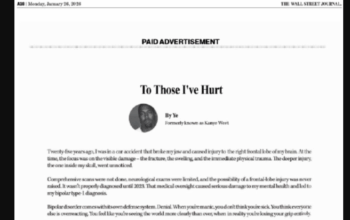 Ye, also known as Kanye West's, paid full-page ad of apology for antisemetic remarks in the Wall Street Journal titled "To Those I've Hurt"