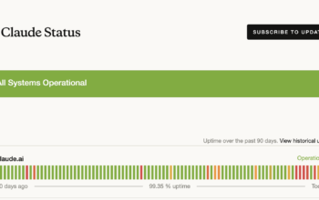 AI search app Claude's status page