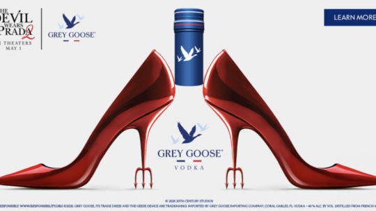 Devil Wears Prada 2 and Gray Goose ad