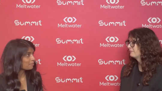 Deepa Lakshmin, Director of Social Media at Lonely Planet and Nicole Schuman, Managing Editor of PRNEWS, sitting down for an interview