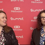 Christina Bennett of Priceline and Nicole Schuman of PRNEWS having an interivew at the 2026 Meltwater Summit