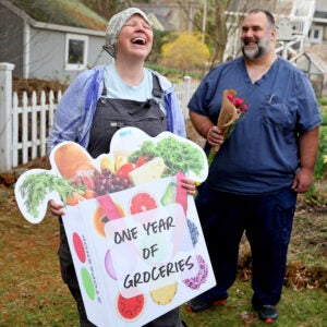 Stop & Shop Gifts Mother with Cervical Cancer A Year of Free Groceries and Water with Joe Andruzzi Foundation and Poland Spring