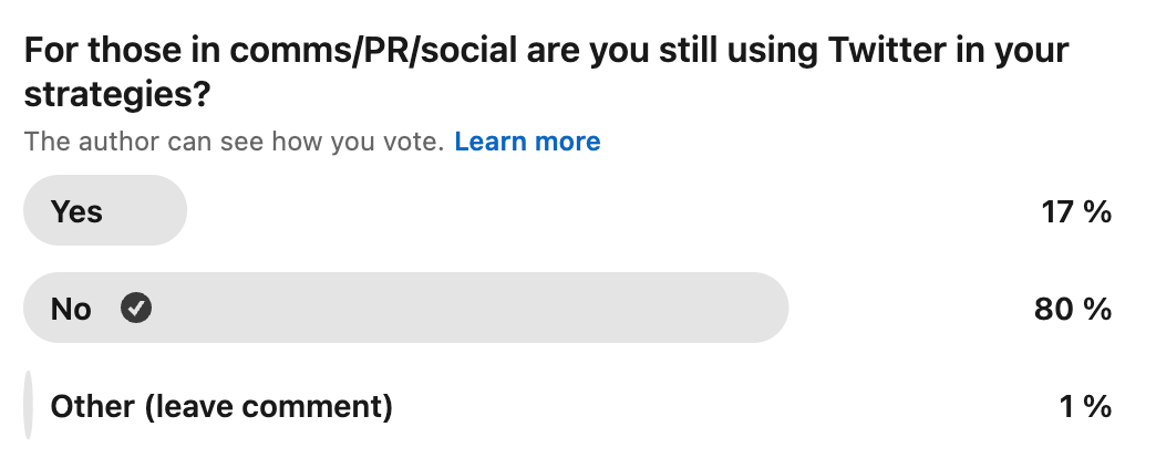 LinkedIn poll
