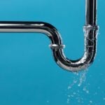 Leaking water from stainless steel pipe under sink in reference to leaks of information to the media and public.