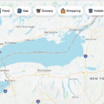 Lake Ontario on a MapQuest map
