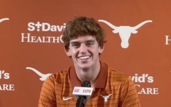 Arch Manning, University of Texas at Austin quarterback in a press conference.