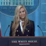 Katie Zacharia the new White House press secretary on Oct. 13 at the podium